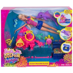 Mattel FCJ29 - Barbie - Dolphin Playset Il Tesoro del Mare