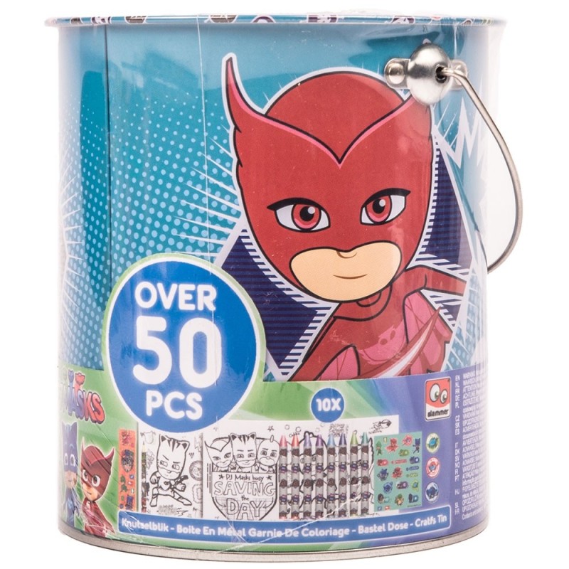 Slammer 7795 - Pj Masks Superpigiamini Secchiello in Latta Colori e Accessori