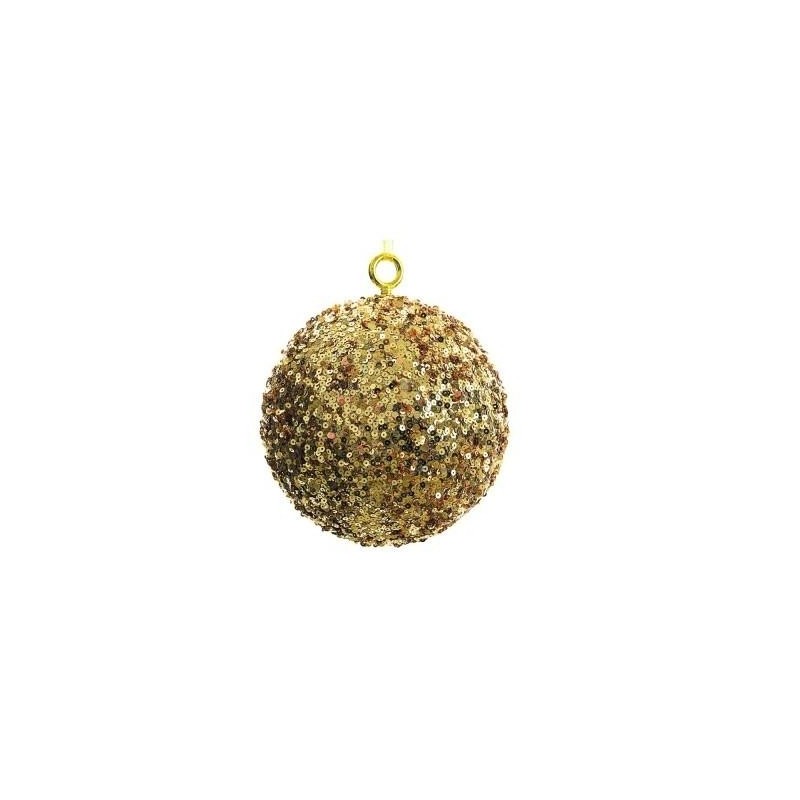 Due Esse 1096 - Sfera D.10 cm Paillettes Oro