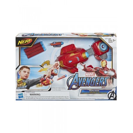 Hasbro E7376 - Marvel Avengers - Guanto di Iron Man a Scarica Repulsiva con Dardi Nerf