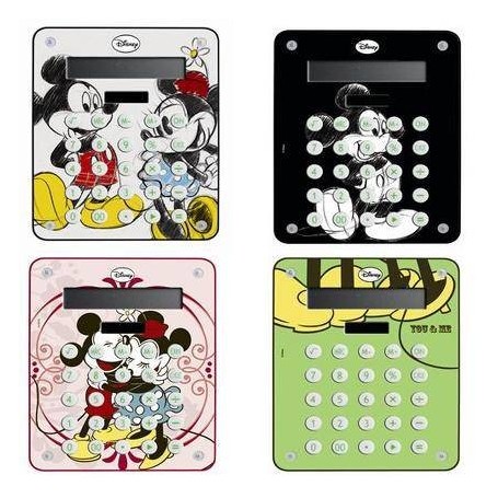 Niji 60134 - Calcolatrice Disney Elettronica A Doppia Alimentazione 12 Cifre Grande