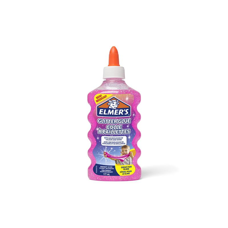 Elmer's 7249 - Colla Glitter Per Slime Rosa