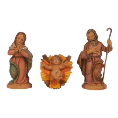 Rossi Rosa 11142N3 - Natività Legno cm. 10 Set 3 pz in Busta