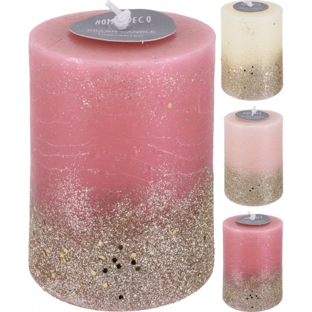 Koopman 680190 - Candela Glitter 7 x 9 cm 3 Ass