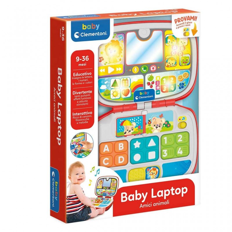 Clementoni 17677 - Baby Clementoni - Baby Laptop Amici Animali