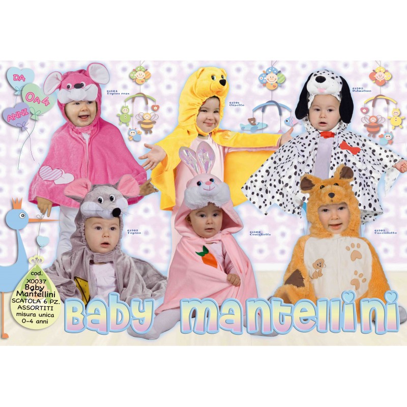 Ciao X0037 - Costume Baby Mantellini Taglie da 0 a 4 Anni Ass.