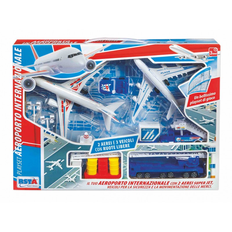 Rstoys 11257 - Playset Aeroporto Internazionale con 2 Aerei