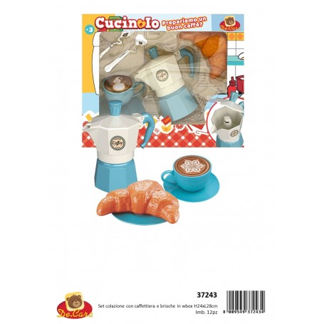 Decar 37243 - Playset Colazione Caffettira e Brioches