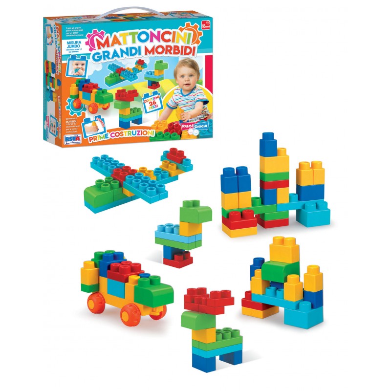 Rstoys 11472 - Mattoncini Grandi Morbidi 26 pz