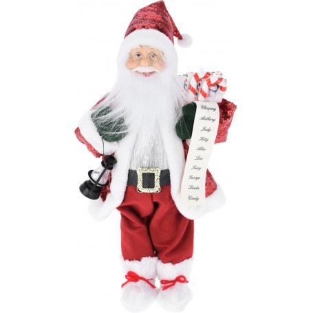 Koopman ASK001100 - Babbo Natale Tessuto Rosso 37 cm