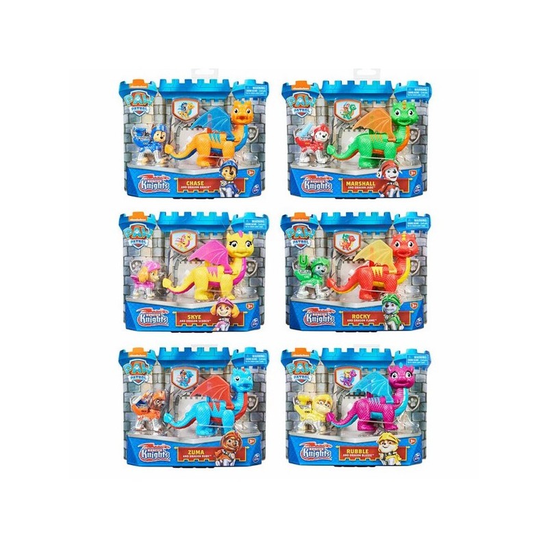 Spin Master 6063149 - Paw Patrol - Rescue Knights con Drago Ass.