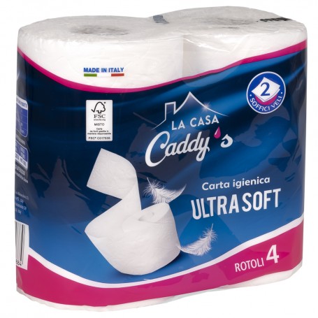 Caddy's 9288 - Carta Igienica 2 Veli Ultra Soft 4 Rotoli