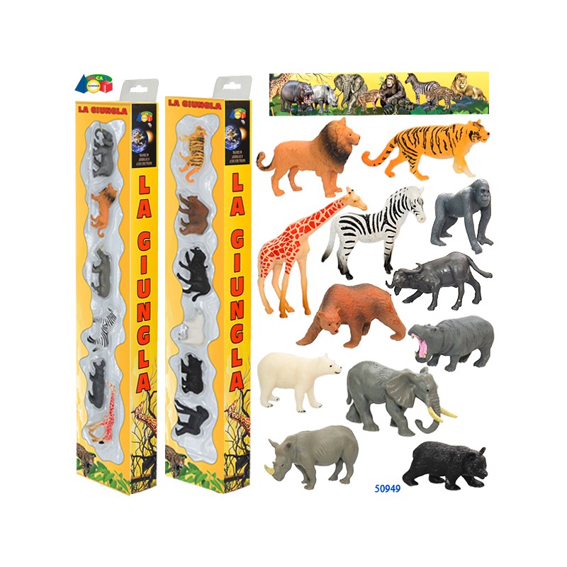 Ginmar 50949 - Playset 6 Animali della Giungla