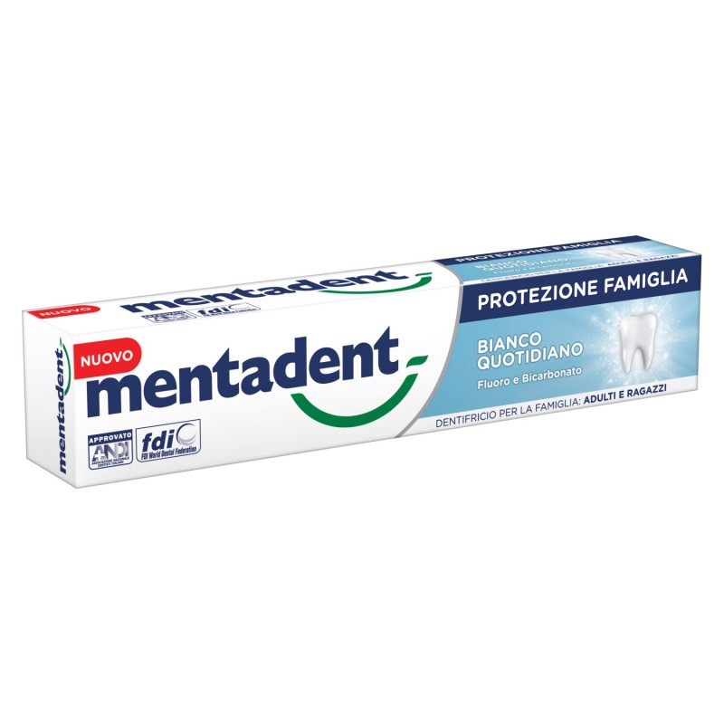 Mentadent 3365 - Dentifricio Protezione Famiglia Bianco Quotidiano 75 ml