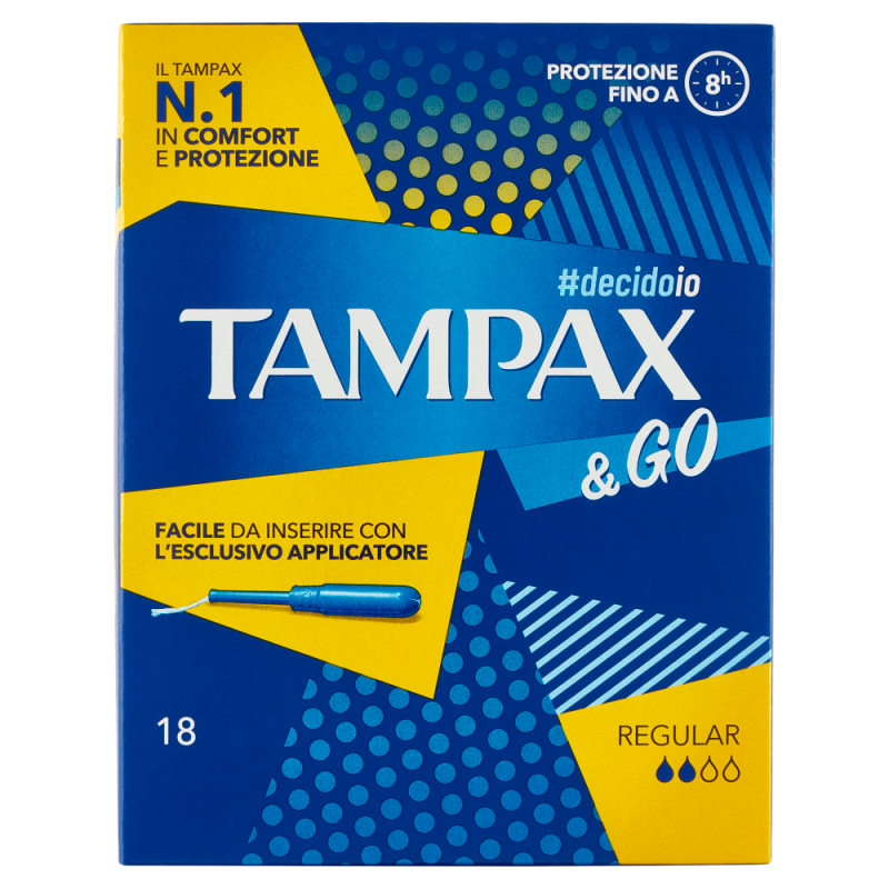 Tampax 820 - Assorbenti Tampax & Go Regular 18 pz