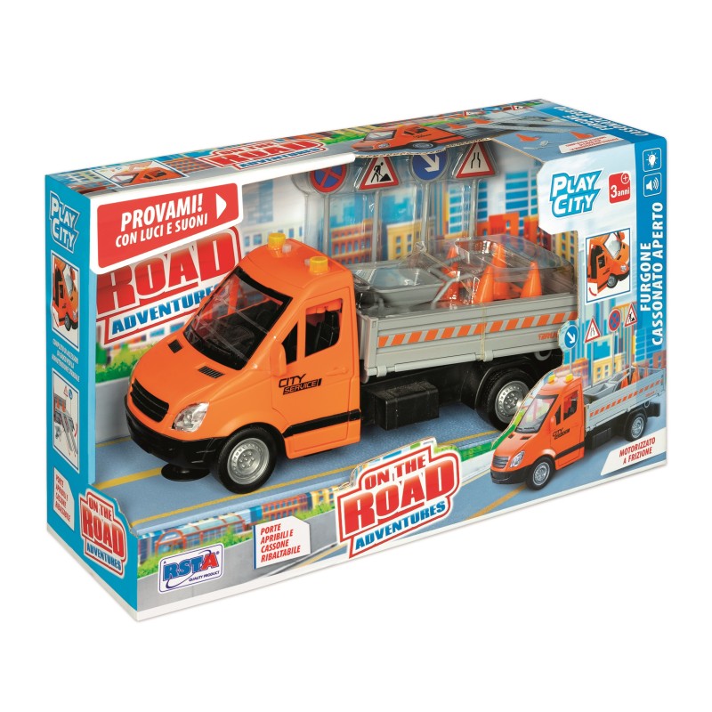 Rstoys 11737 - Furgone Manutenzione Strade Frizione Luci e Suoni