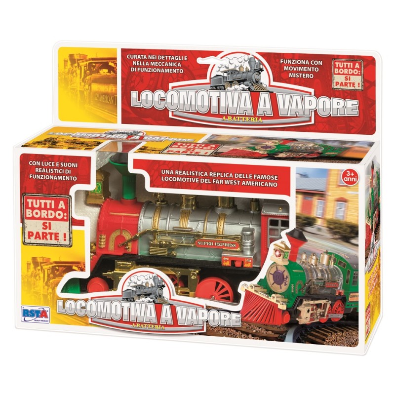 Rstoys 10759 - Locomotiva a Vapore Luci e Suoni Movimento Mistero