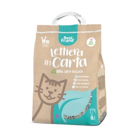 Best Friend 91470 - Lettiera per Gatti In Carta Riciclata 8 Lt