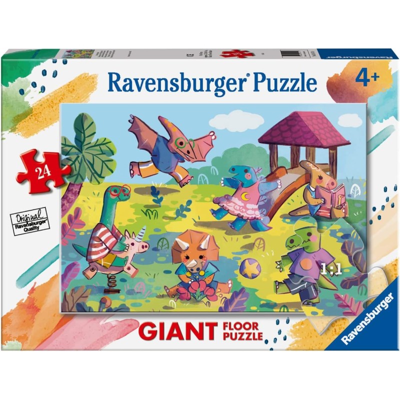 Ravensburger 03147 - Puzzle 24 Pezzi Maxi - Dinosauri al Parco Giochi