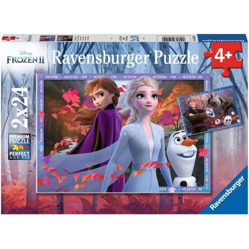 Ravensburger 05010 - Puzzle 2X24 - Frozen Avventure Gelide