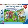 Ravensburger 05639 - Puzzle 3 x 49 Pezzi - Ricaricare le Energie