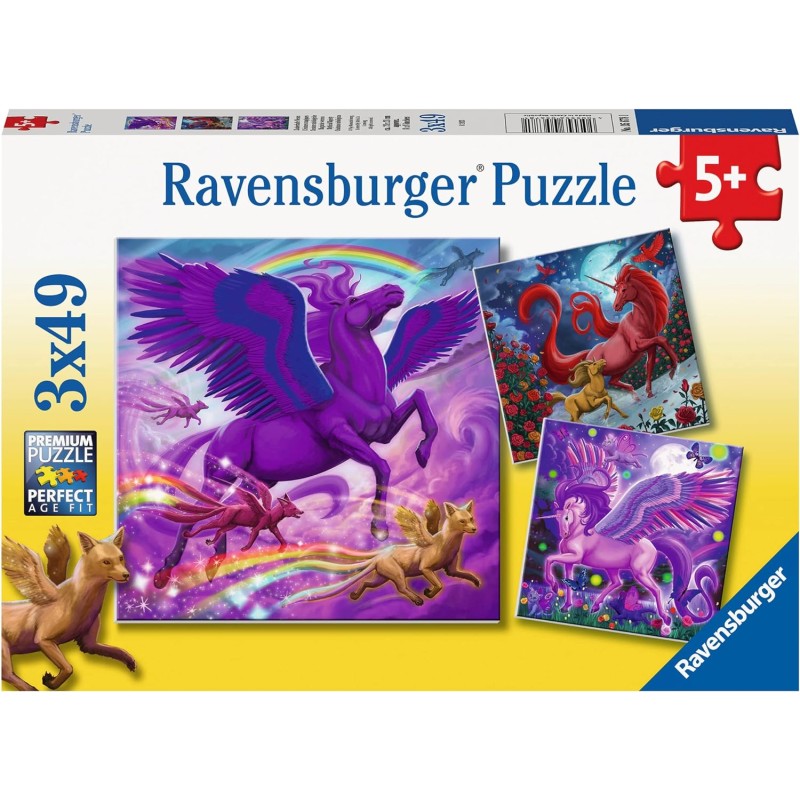 Ravensburger 05678 - Puzzle 3 x 49 Pezzi - Creature Mitilogiche