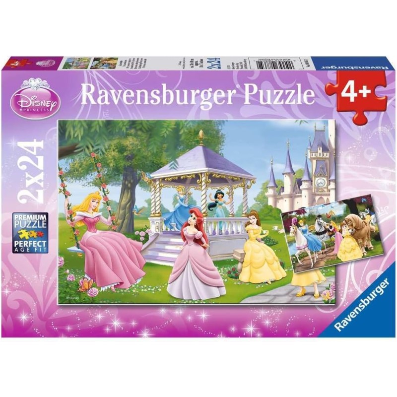 Ravensburger 08865 - Puzzle 2 x 24 Pezzi - Incantevoli Principesse