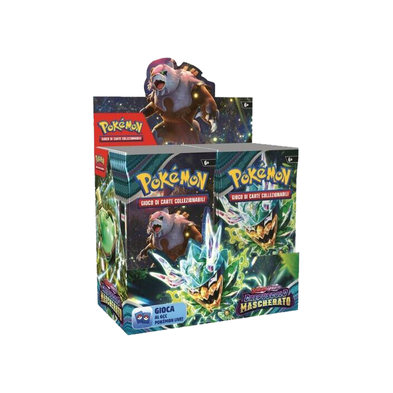 Pokemon 61500 - Buste Carte Pokemon Scarlatto e Violetto Crepuscolo Mascherato Conf.36 pz