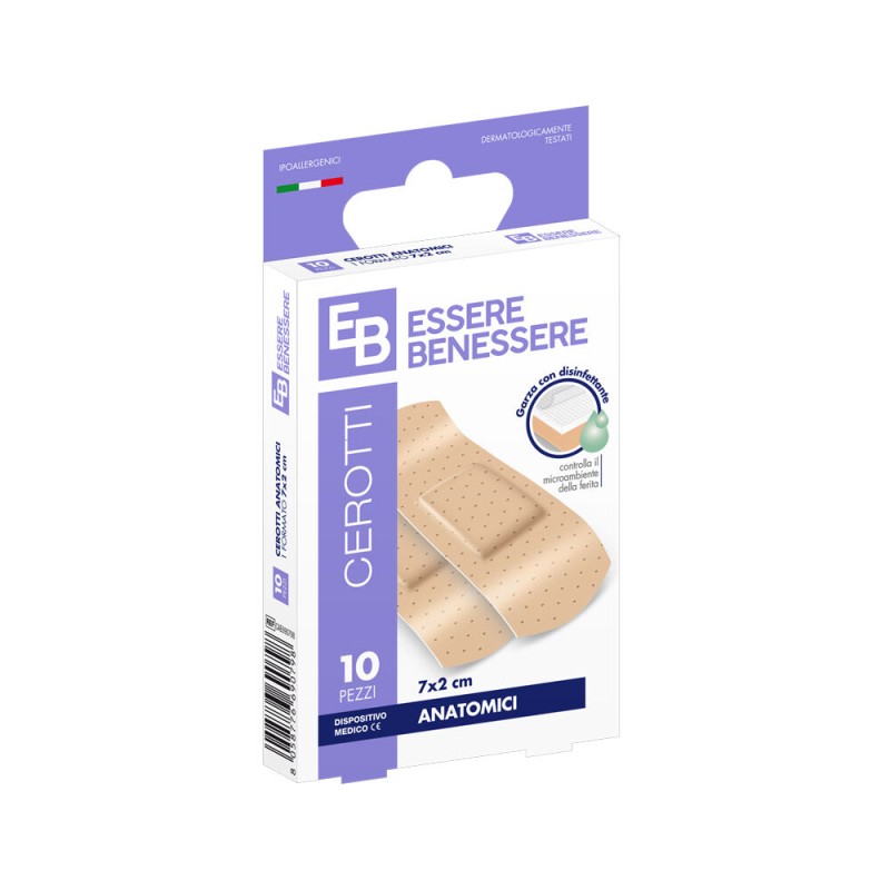 Essere Benessere 9449 - Cerotti Anatomici 7x2cm Conf.10 pz