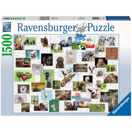 Ravensburger 16711 - Puzzle 1500 Pezzi - Collage di Animali Divertenti