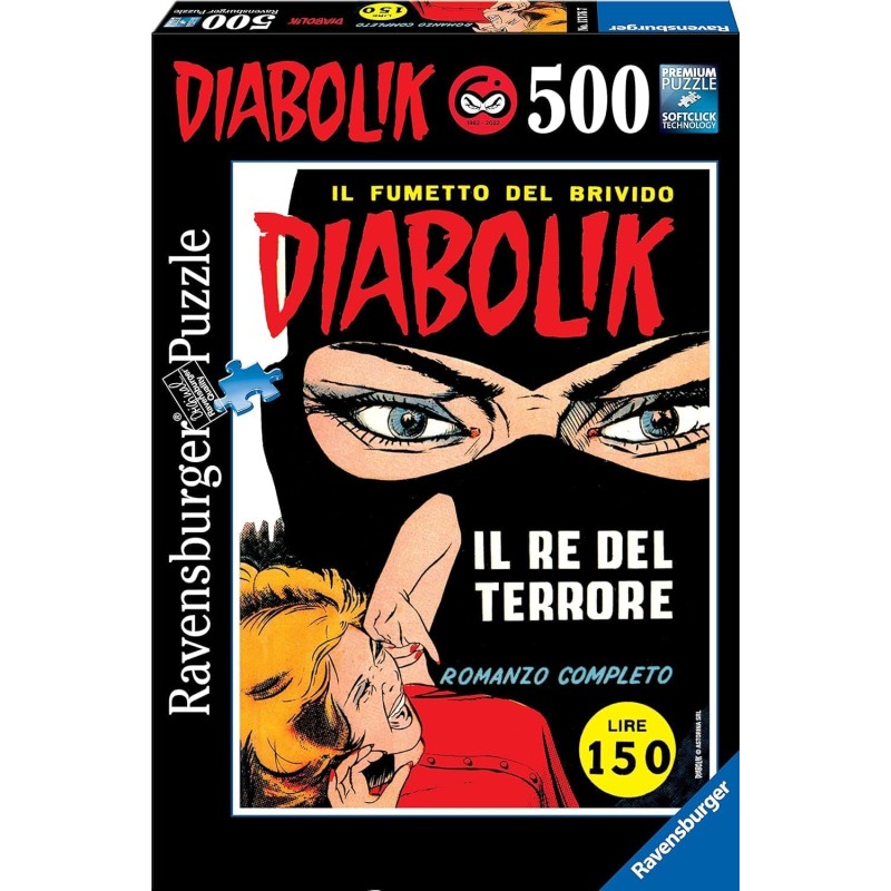 Ravensburger 17176 - Puzzle 500 Pezzi - Diabolik - l'iconica Copertina del primo numero