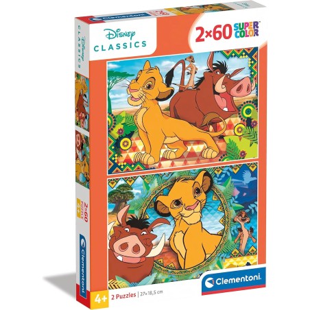 Clementoni 21604 - Puzzle 2X60 - Il Re Leone