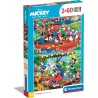 Clementoni 21620 - Puzzle 2 x 60 Pezzi - Mickey