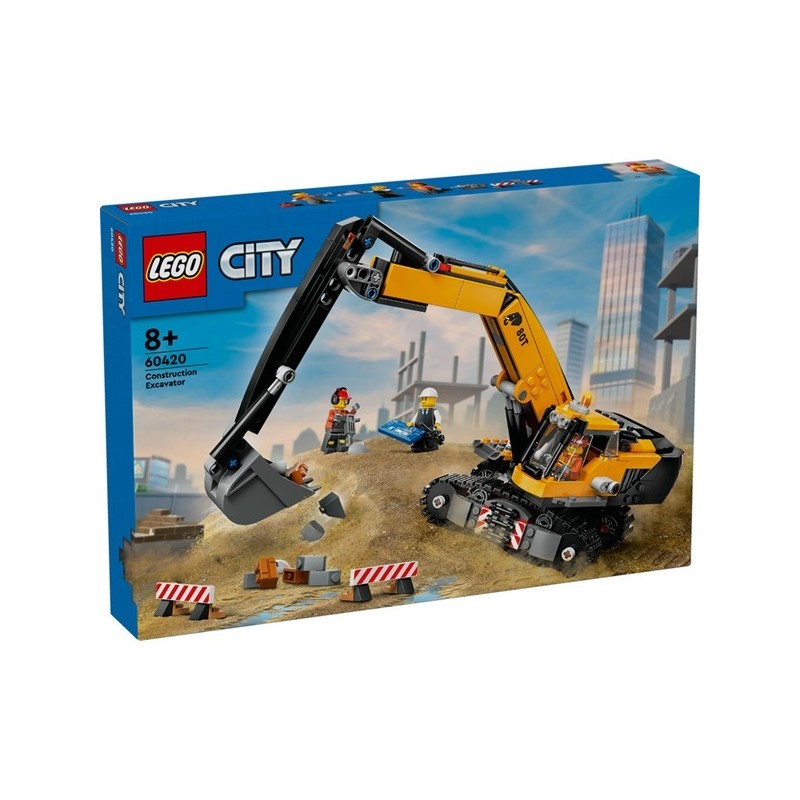 Lego 60420 - City - Escavatore da Cantiere Giallo