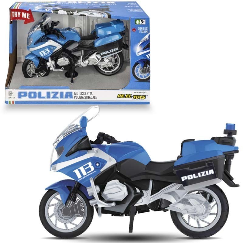 Re.El Toys 337 - Moto Polizia Frizione Con Luci e Suoni