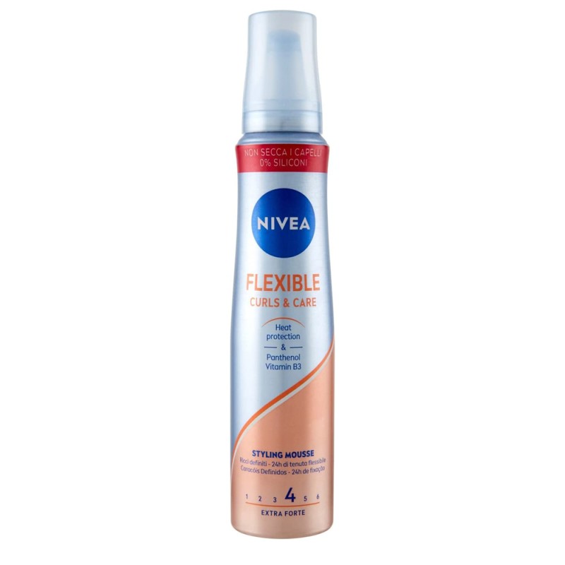 Nivea 7863 - Styling Mousse Ricci Flexible Curls e Care Extra Strong 150ml