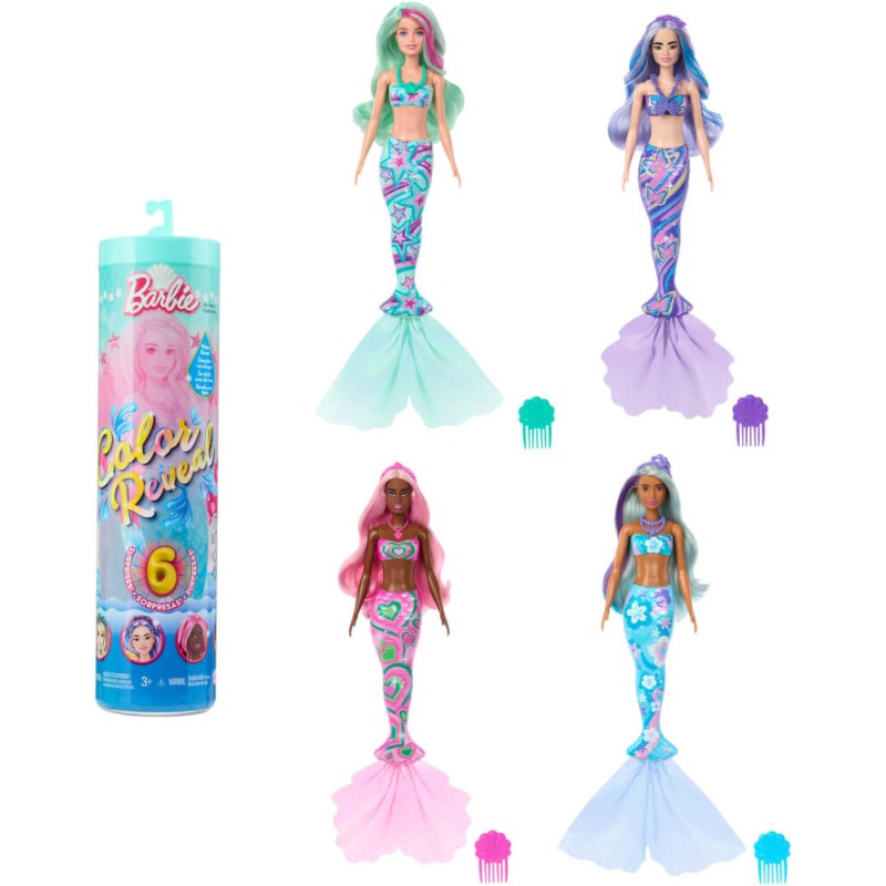 Mattel HRK12 - Barbie - Barbie Color Reveal Sirene Ass