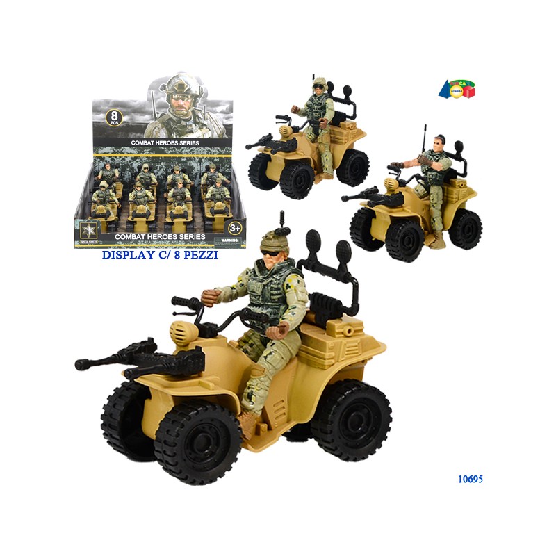 Ginmar 10695 - Quad Militare con Soldato Display 8 pz