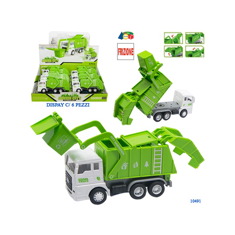 Ginmar 10491 - Camion Ecologico Frizione Display 6 pz