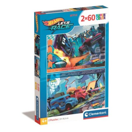 Clementoni 24816 - Puzzle 2x60 - Hot Wheels