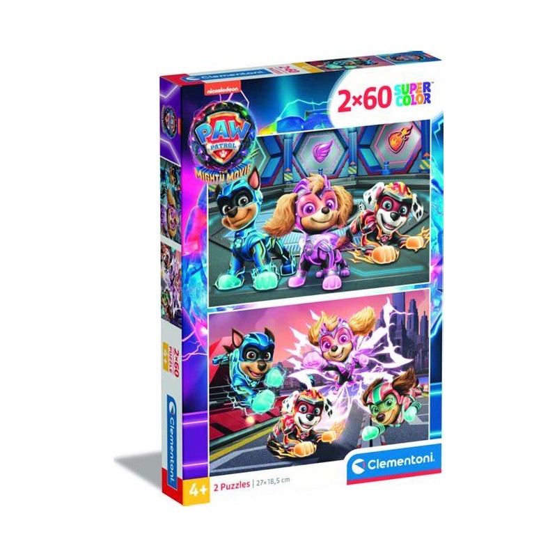 Clementoni 21626 - Puzzle 2x60 - Paw Patrol