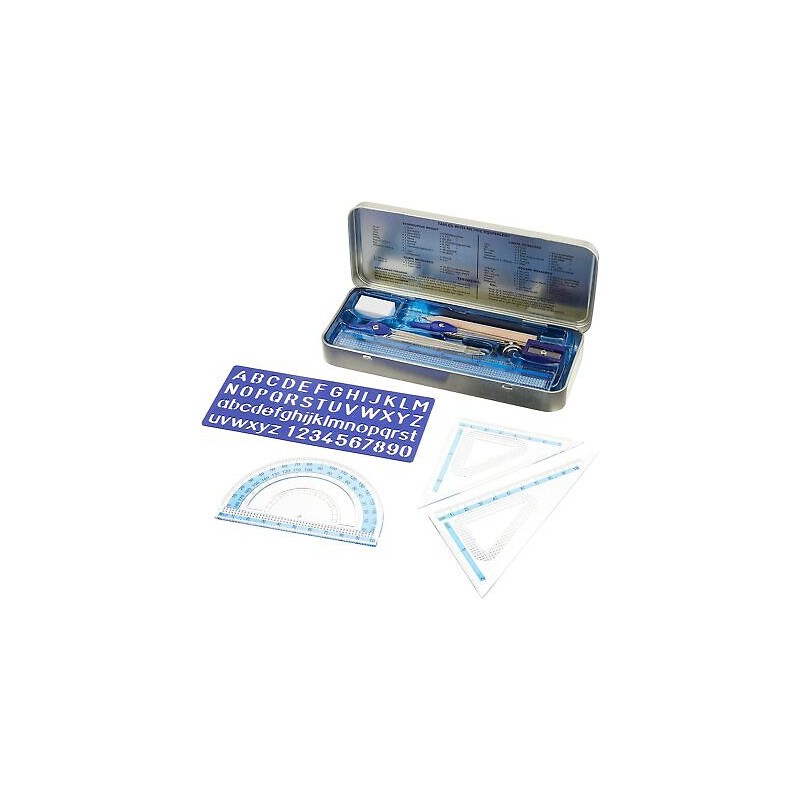 Staedtler 557 10 - Compasso In Astuccio Latta Con Accessori Matematici