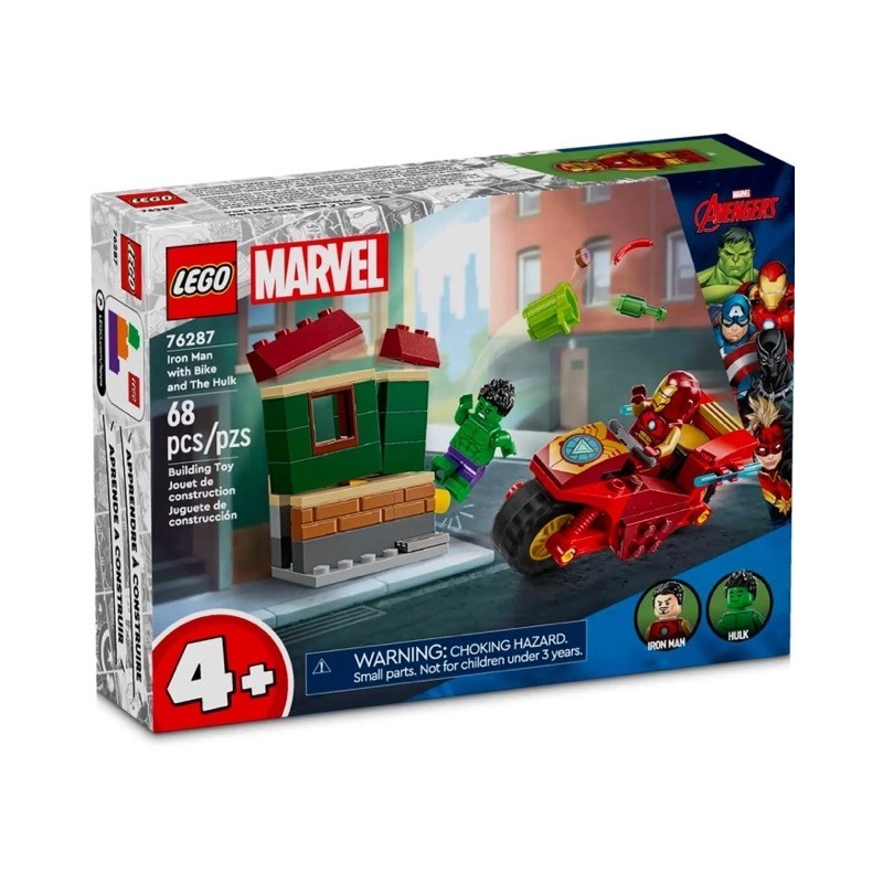 Lego 76287 - Marvel - Iron Man con Moto e The Hulk