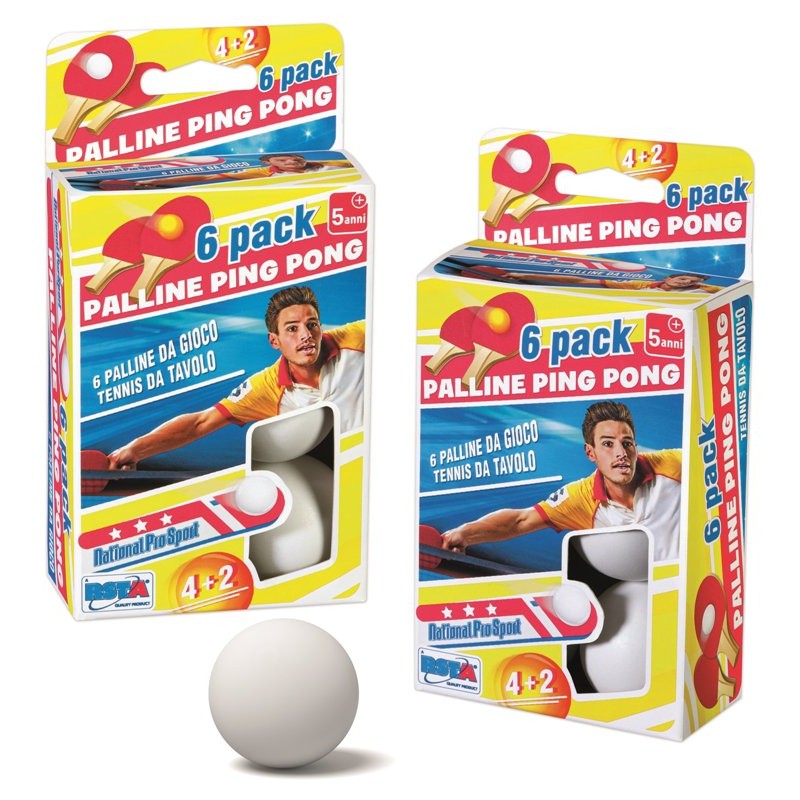 Rstoys 11860 - Palline Ping Pong 6 pezzi