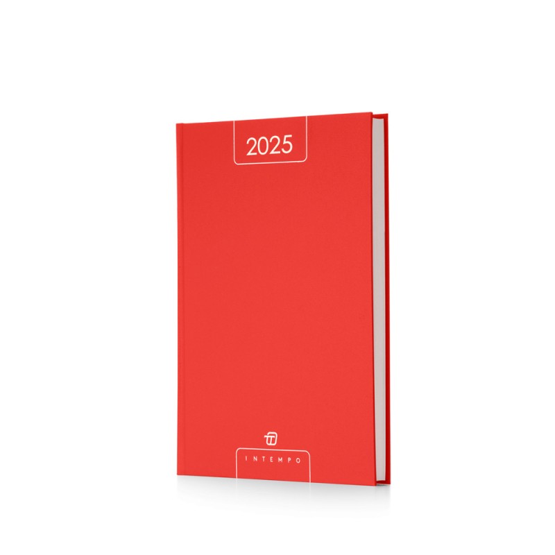 InTempo 7141AF28 - Agenda Giornaliera 2025 17x24cm Rossa