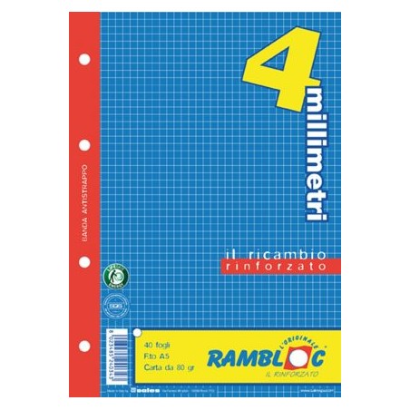 Rambloc 24034 - Ricambi Rinforzati 100gr F.to A5 4MM