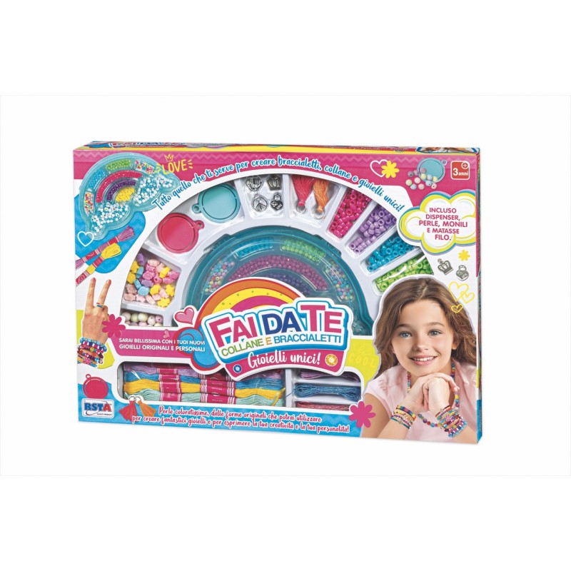 Rstoys 11919 - Playset Perline Fai da Te Collane e Braccialetti