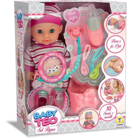 Teorema 66690 - Baby Teo 27cm con Voce Set Pappa