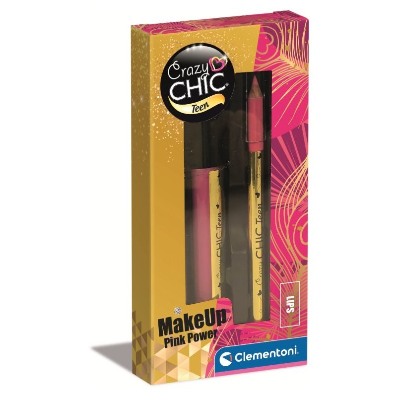 Clementoni 18813 - Crazy Chic - Lipgloss & Matita Pink Power