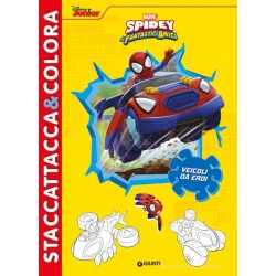 Giunti 9160 - Album Staccattacca e Colora Spidey Veicoli